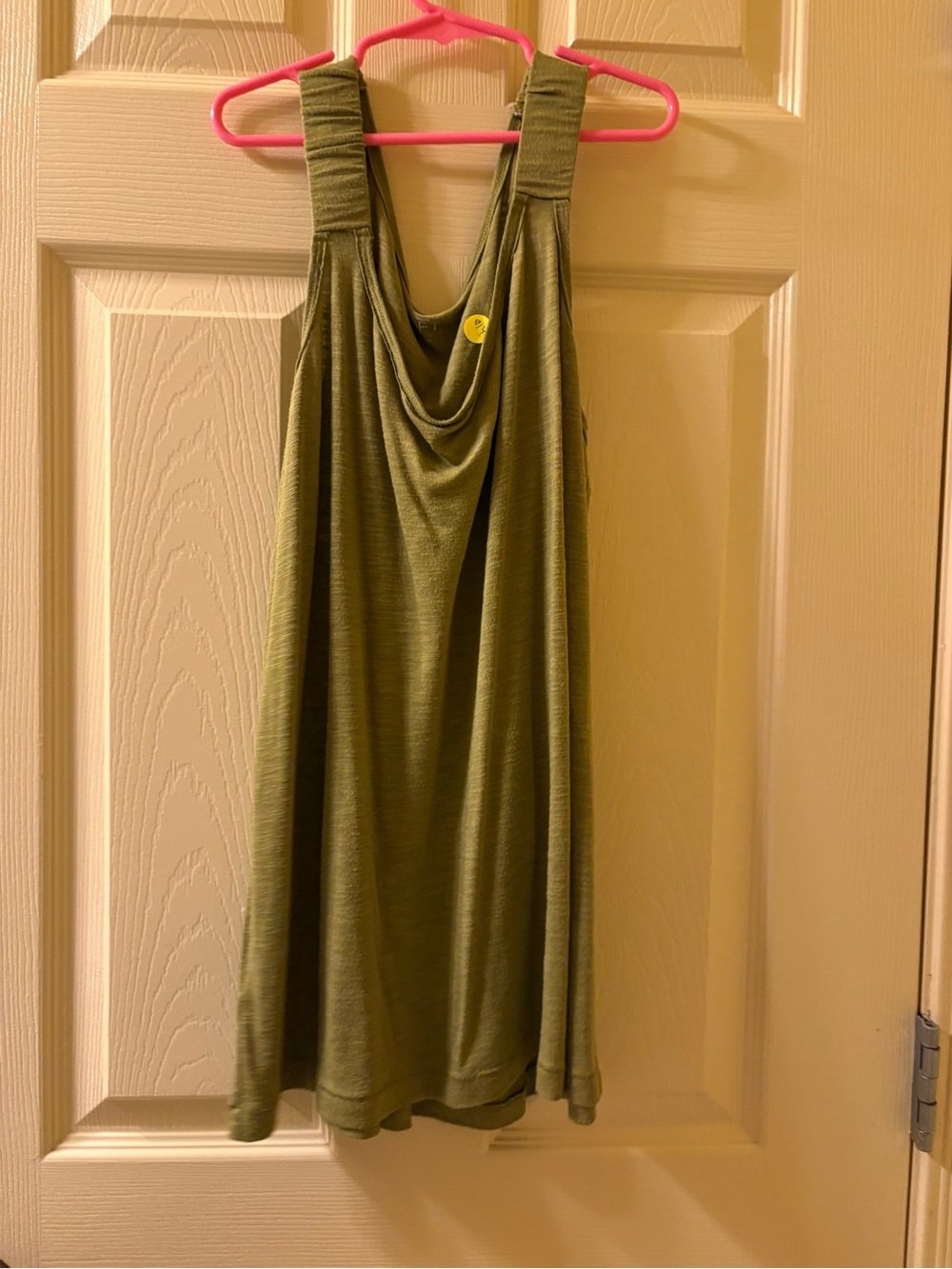 LOFT Olive Green Sleeveless Drape Neck tank top